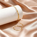 Luxury Minimalist Gold Plated Thin Chain Finger Ring Hand Bracelets for Women, Party Elegant Stainless - Visuel 4 | SAMAG