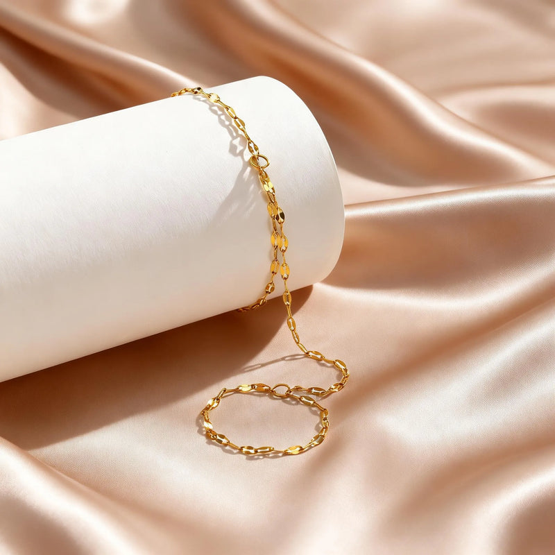 Luxury Minimalist Gold Plated Thin Chain Finger Ring Hand Bracelets for Women, Party Elegant Stainless - Visuel 4 | SAMAG
