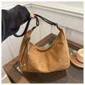 New Women's Handbags Trendy Retro Large Capacity PU Leather Shoulder Crossbody Bag Autumn and Winter Versatile Commuting Handbag