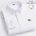 S~6XL Cotton Oxford Shirt For Men's Long Sleeve Plaid | SAMAG