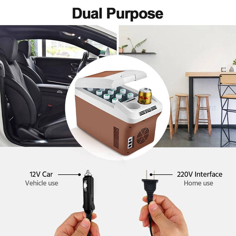 Yannice Mini Fridge Home Car Appliance Refrigerator Portable 15L Large Capacity Digital Display Super Cooling Box For Camping