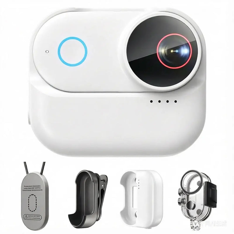 ANSVICAM 4K Mini Thumb Camera WiFi 6-Axis EIS Action Camera with Charging Dock Long Battery Life POV Motorcycle Vlog Cameras