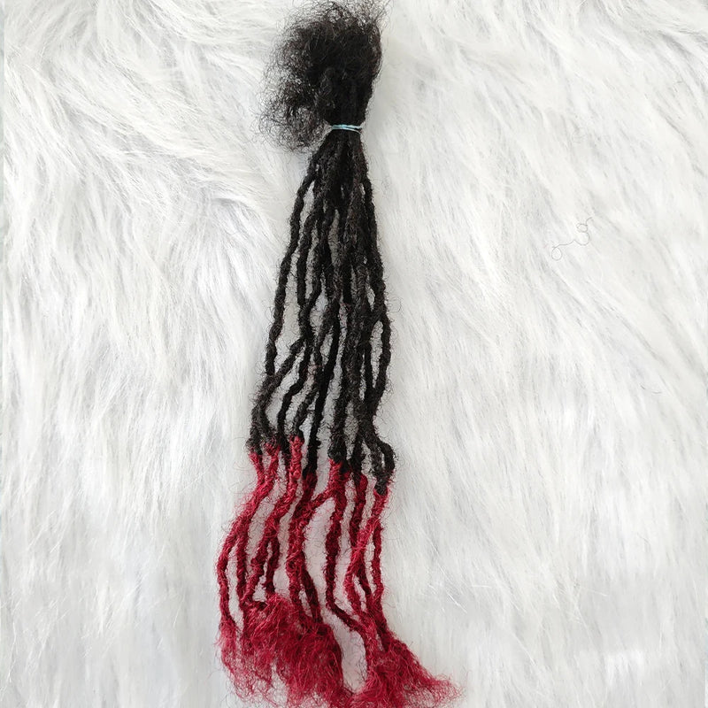 Dreadlocks Sister Locs Extensions Handmade Soft Crochet Brazilian Human Hair Braiding 10in Ombre Short Hair 10Strands/lot