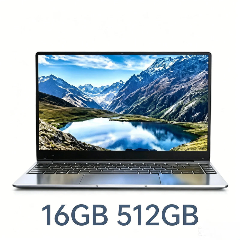 Intel N3700 15.6 Inch Laptop 4C4T 1.6GHz Base 2.4GHz Turbo 16GB RAM 2TB SSD Ultra Slim Notebook Gamer Prime