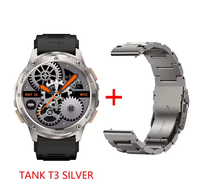 [Hot Selling] KOSPET TANK T3 Smart Watch For Men with Call and Text Digital Fitness Watches AMOLED AI Voice AOD BluetoothTracker