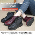 Beijing Winter Women's Cotton Boots Warm Fleece Lined Soft Bottom Snow Boots Anti Slip Shoes for Middle Aged And Elderly Mothers