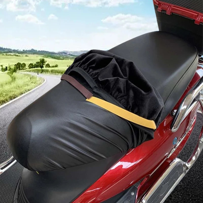 Motorcycle Seat Cover Elastic PU Leather Motorbike Seat Protector Cushion Waterproof Sunscreen Seat Cover For Small Motorcycles