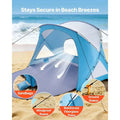 Beach Tent Sun Shelter For 6 Person, UPF 50+ Protection | SAMAG