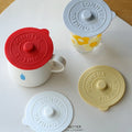 Silicone Mug Glass Cup Cover 1PC Sealing Protective Lid Heat Temperature Preserve for Tea/Coffee/Milk with Convex Handle