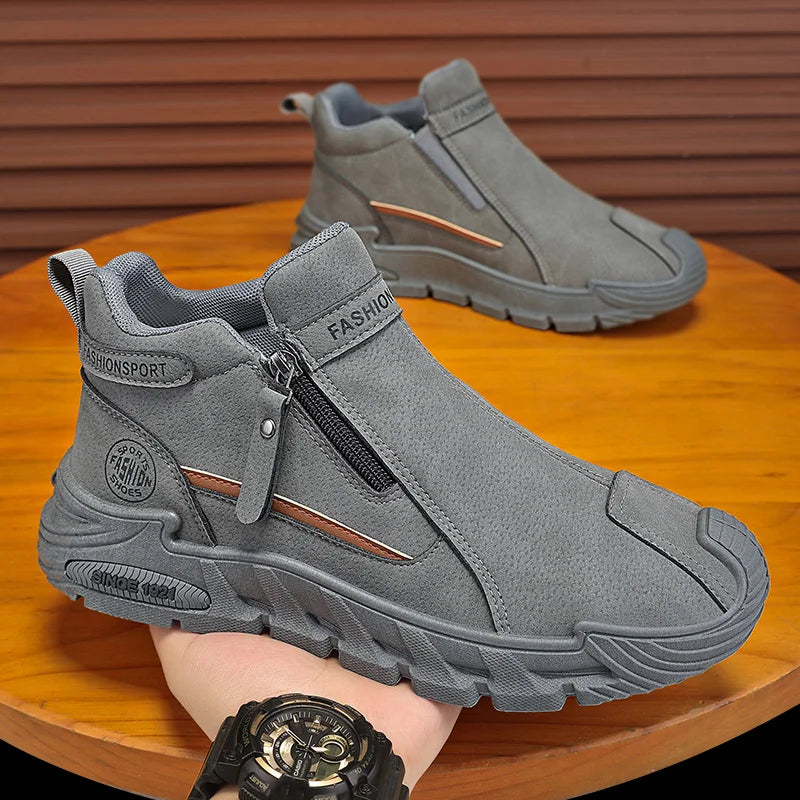 Men's Casual Sports Outdoor Hiking Shoes Trendy Fashion Street Comfortable Breathable Mesh Upper Durable Rubber Sole