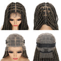 SQRDGQ Synthetic Hair Full Lace Wigs on Clearance Sale Long Braided Wigs Glueless Box Braids Woman Wigs Ombre Black Wig Woman