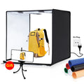 PULUZ 60cm Photo Studio Box Portable Light Soft Box LED 5500K White Light Dimmable 36W Photography Tent Kit with 6 Backdrops