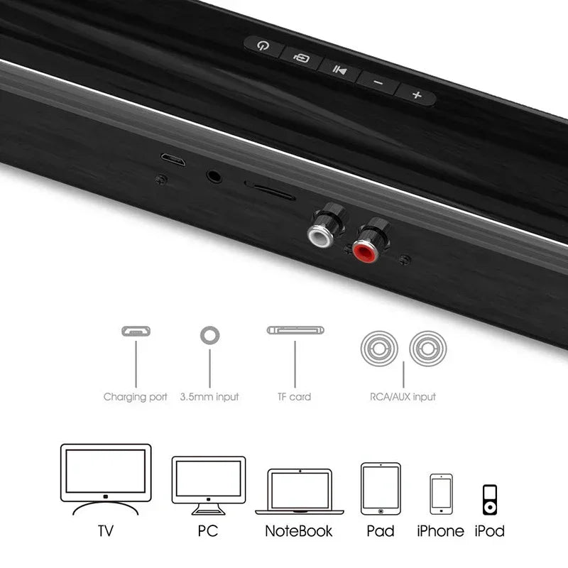 Powerful Wireless Bluetooth Speaker for Home Theater Computer TV Car Sound Box Soundbar Heavy Bass Subwoofer Radio Caixa De Som