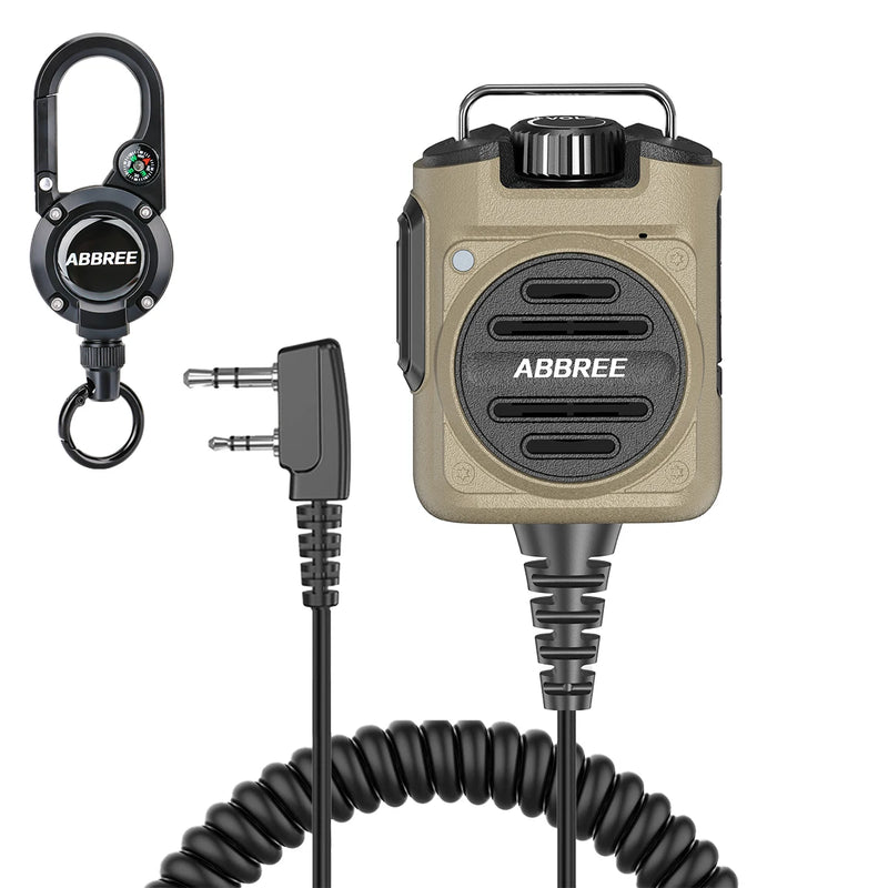 ABBREE AR-158 Walkie Talkie Microphone Speaker Adjustable Volume Handheld Rechargeable For Baofeng UV 5R MINI UV32 DM32 AR-152