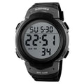 SKMEI 1068 Calendar PU Strap 5Bar Waterproof Digital Watch reloj hombre Outdoor Sport Watch Men Big Dial Fashion Simple Watches