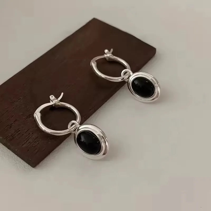 VENTFILLE 925 Sterling Silver CZ Star Moon Asymmetric Hoop Earrings for Women Girls Gold Silver Color Party Jewelry Gifts