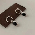 VENTFILLE 925 Sterling Silve Star Hoop Earring for Women Zircon Geometry Wide Office Versatile Jewelry Birthday Gift Dropship
