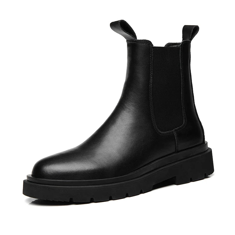 2022 Autumn New Chelsea Boots for Men Black Boots Platform Shoes Fashion Ankle Boots Winter Slip on Men Shoes New Botines Mujer