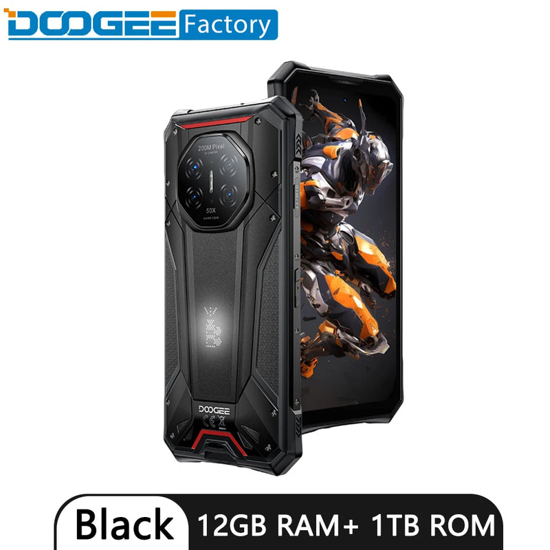 Global version DOOGEE S300 Plus 5G Rugged Phone 6.78" Gemini AI LED Light Dimensity 8300 48GB+1TB 11000mAh Smartphone Android 16