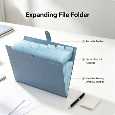 Waterproof Tearproof PP Material Blue 8 - Pocket Accordion | SAMAG