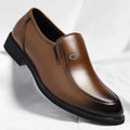 Men's leather shoes, business British style, casual, one foot, lazy loafers, dress shoes