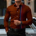 Men's fashionable contrast color striped long sleeve | SAMAG