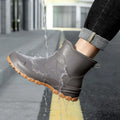 Men's Rain Shoes Non-slip Rubber Boots Fashion Short Tube Rain Boots Slip on Work Water Shoes Outdoor Waterproof Fishing Shoes