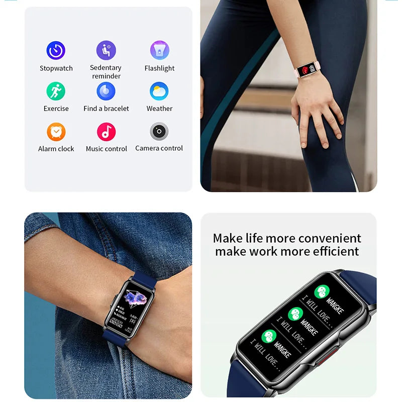 LIGE Women Smart Band Men Watch 1.47 inch Full Touch Heart Rate Sport Fitness Smartwatch New Outdoor Smart Bracelet Ladies 2025