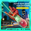 ZipString Luminous Rope Launcher Wristband Flying String Shooter Automatic Recoil Toy Night Glow Interactive Gift for Kids Pets