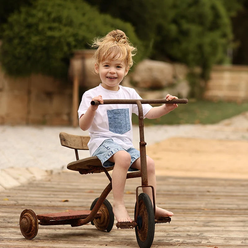 Summer Denim Collection Girls Dress Set Cute Baby Rompers - View 5 | SAMAG