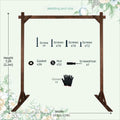Forest Theme Wooden Wedding Arch Gazebo Backdrop Stand for Ceremony Garden Party Indoor Outdoor Event Decor