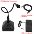 Retevis Aliunce SM01 Desktop Microphone For Walkie Talkie RT622 RT3S HD1 RA685 RT95 Two-Way Radio Handheld Mic 2pin / GP328plus
