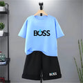 Kids Tshirt Summer 3-12 Years Letter Fashion T-shirt Boys Girls Toddler Short-sleeved+Shorts Casual Cool Sports Set clothing