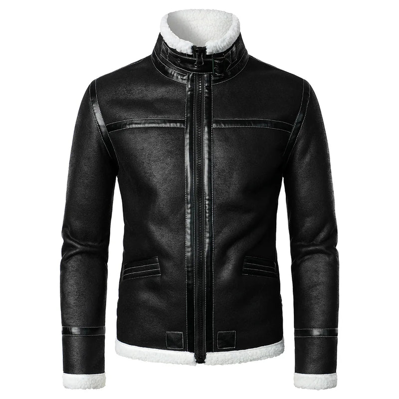 Retro Fur Coat Men's Jacket Plush Thickened Winter Fur Men's Thickened Stand Collar Game Peripheral Men's Clothing