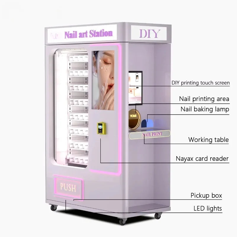 Custom Smartphone DIY Nail Printer Vending Machine with Portable Nail Printer Portable Nail Printer Vending Machine