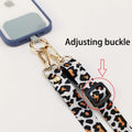 Leopard Print Crossbody Cell Phone Lanyard Strap Neck Cord Mobile phone Lanyards Chain With Universal Gasket for All Phone Case