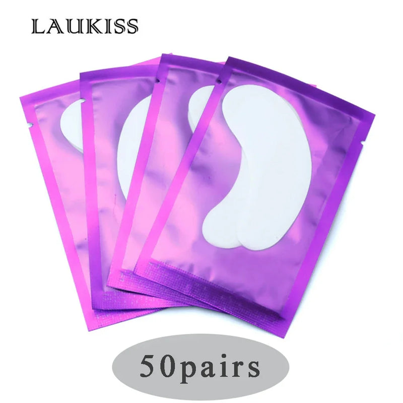 50/500/1000pcs Hydrogel Patches for Eyelashes Building Eyelash Extension Under Eye Pads Lash Stickers Tools Wholesale LAUKISS