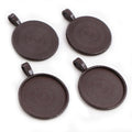 New Fashion 10pcs 25mm Inner Size Multi Colors Plated Classic Simple Style Cabochon Base Setting Charms Pendant