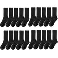 10/20/30Pairs Pure Cotton Men's High Socks Classic Black | SAMAG