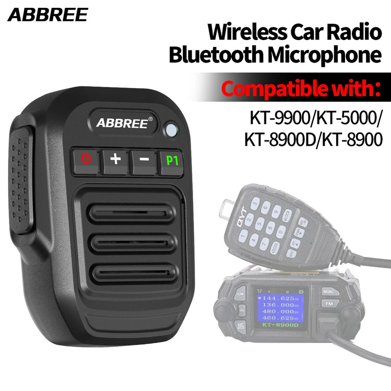 ABBREE Wireless Bluetooth Speaker Microphone Handheld Mic K Type/8 Pin For Quansheng UV-K5(8) K6 Baofeng UV-5R 21 QYT KT-8900D