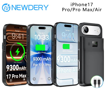 NEWDERY 9300mAh Battery Case for iPhone 17 Pro Max 17Pro | SAMAG