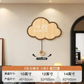 Cloud-Shaped Wall Clock LED Perpetual Calendar 2024 Motion-Sensor Silent Mechanism Long Battery Life