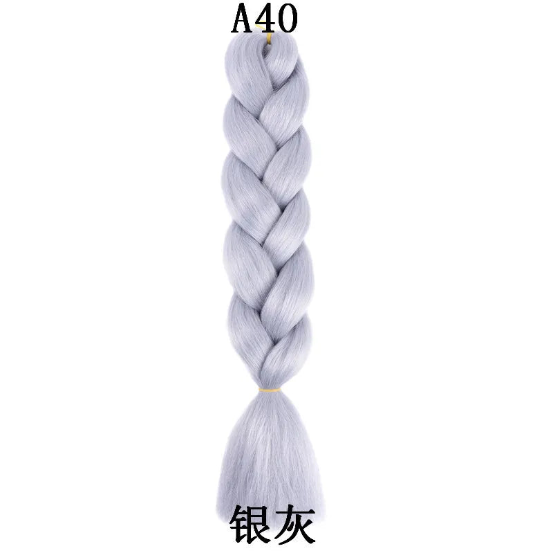 100g 24inch Jumbo Braiding Hair Synthetic Braiding Hair Braid in Hair Extensions Braids Hair for Twist for Daily Cosplay