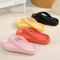 Rimocy Soft Sole EVA Women's Flip Flops 2025 Summer Beach Non-slip Cloud Slippers Women Thick Platform Clip Toe Bathroom Slides