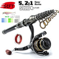 Telescopic Fishing Rod Reel Combo Full Set Portable 1.8m 2.1m 2.4m 2.7m 3m Long Cast Spinning Reel Simulation Lures For Saltwate