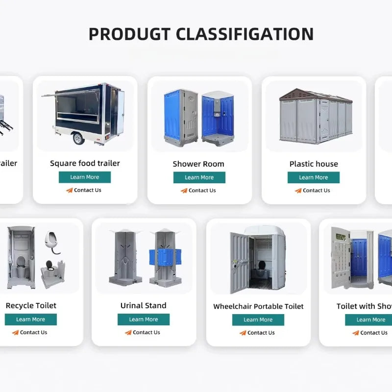 Custom Integrated Mobile Toilet Steel Plate Waterproof Fireproof Outdoor Rural Bathroom Shower Room Seated Toilet