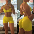 Yoga Set for Women, Fitness, Breathable, Quick Drying Training, Beautiful Back, Gathered Underwear, High Waist, Hip Lifting Shor