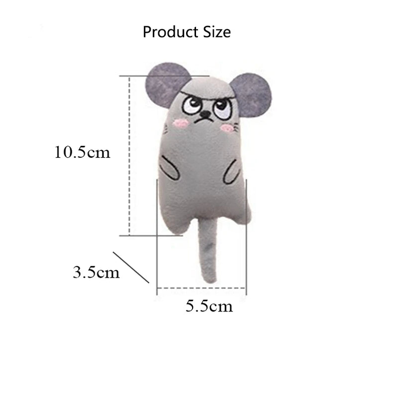 Cartoon cat and dog toy Bite resistant puppy plush doll Cat grinding teeth cleaning interactive toy