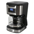 12-Cup Programmable Coffee Maker In Black With Stainless Steel Accents