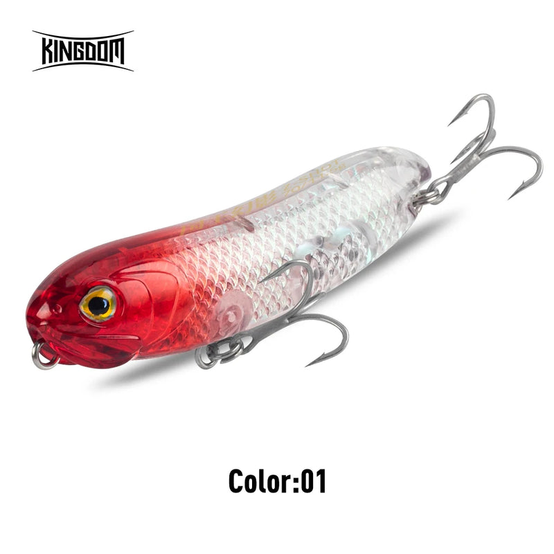 Kingdom Topwater Fishing Lure Z-Dog 3D Hologram 4.5g 7.5g | SAMAG